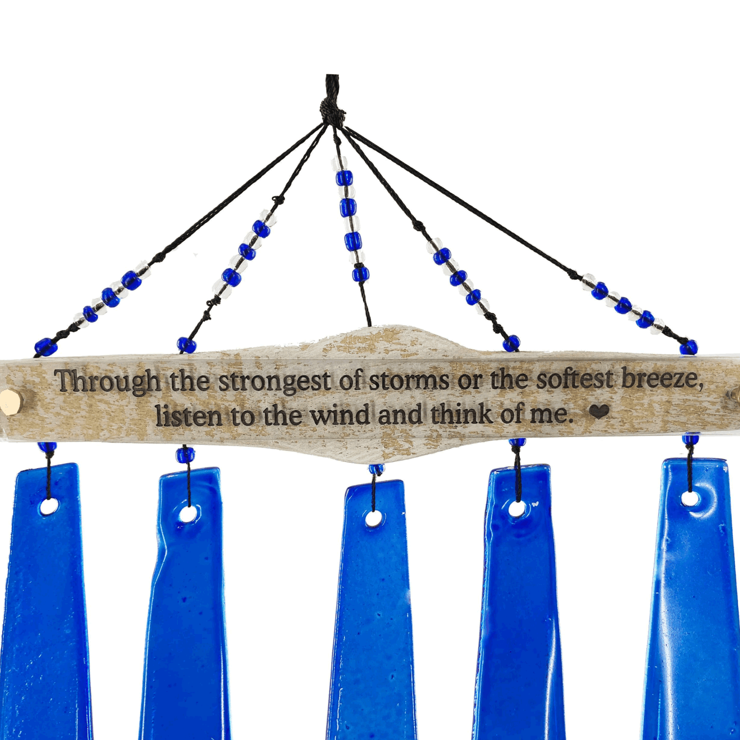 Memorial Sun Catcher Wind Chime Sympathy Gift Cobalt Blue Gifts in Memory of a Loved One