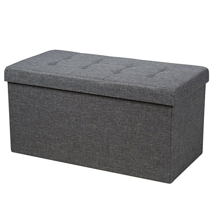 31.5 Inch Storage Ottoman Footrest with Removable Storage Bin