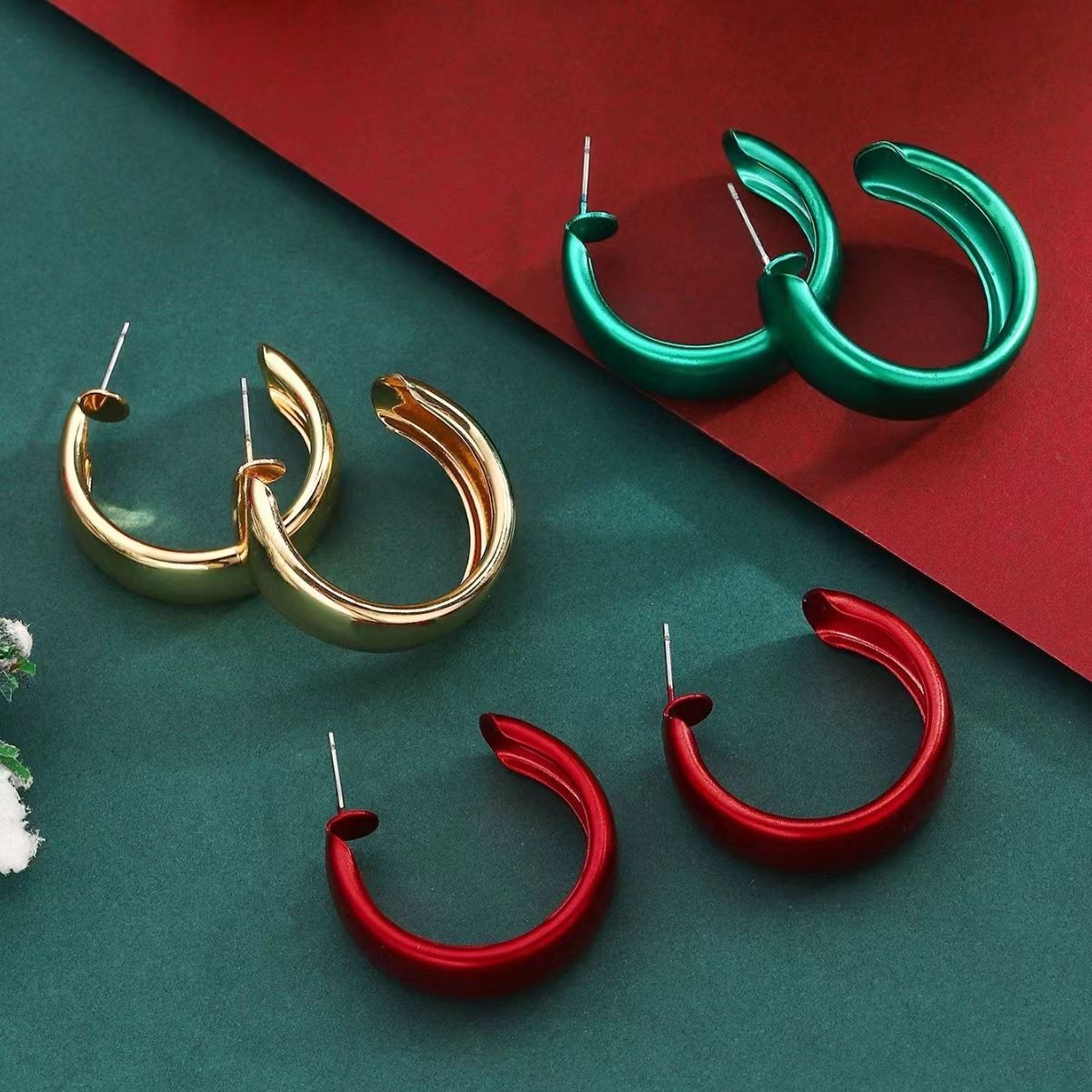 Colorful Statement Hoop Earrings -  Bold and Fashionable Accessories for Women