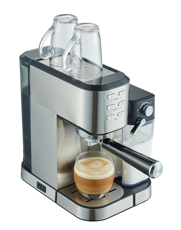 capsule + coffee powder + milk foam 3 in 1 coffee maker.  20Bar extraction French drip / mocha and other Italian espresso, 1 cup / 2 cup mechanical keys, power 1350W, steam type