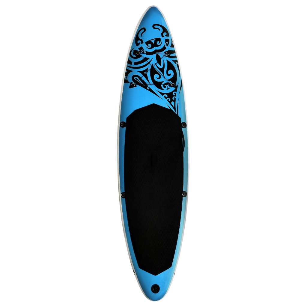 Inflatable Stand Up Paddleboard Set 144.1"x29.9"x5.9" Blue