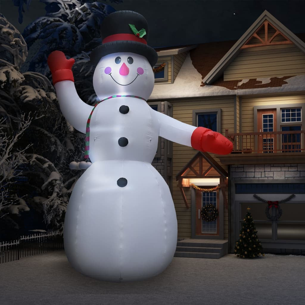 Christmas Inflatable Snowman with LED IP44 236.2" XXL