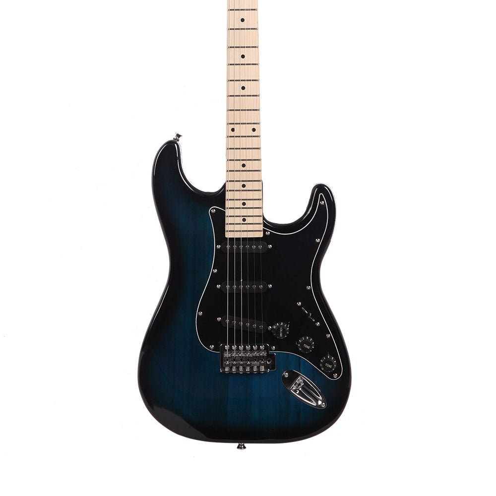 ST Stylish Electric Guitar with Black Pickguard Dark Blue