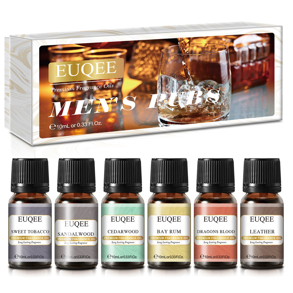 EUQEE 6PCS Fragrance Oil Gift Set For Diffuser Coffee Shop Bakery Harvest Spice Pumpkin Pie Sweet Fruit Aroma Essential Oils