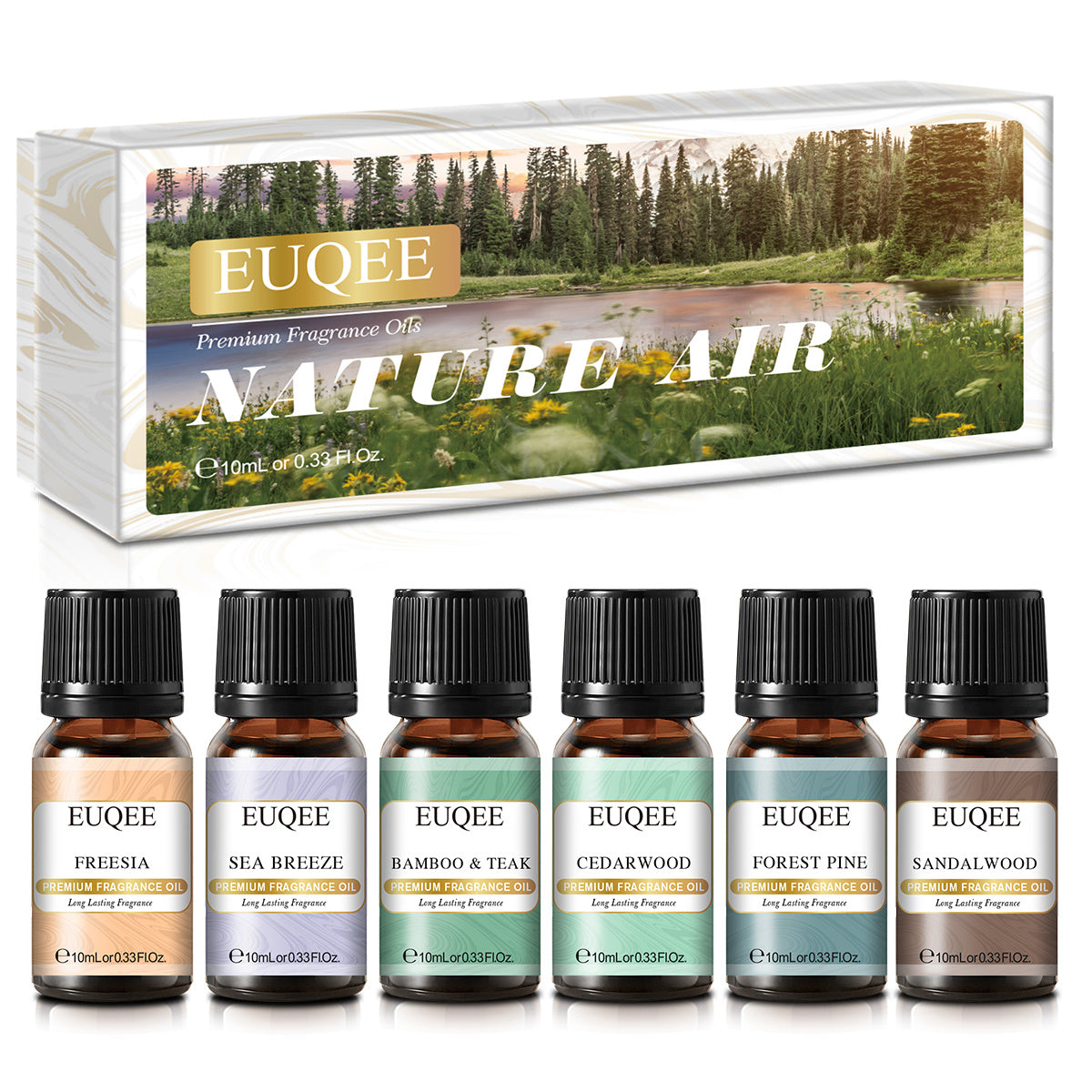 EUQEE 6PCS Fragrance Oil Gift Set For Diffuser Coffee Shop Bakery Harvest Spice Pumpkin Pie Sweet Fruit Aroma Essential Oils