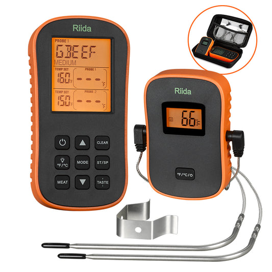 Riida TM08 Grilling Thermometer Wireless Remote Cooking Food Barbecue Digital