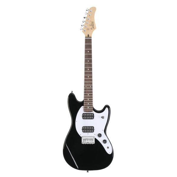 [Do Not Sell on Amazon]Glarry Full Size 6 String H-H Pickups GMF Electric Guitar with Bag Strap Connector Wrench Tool Black