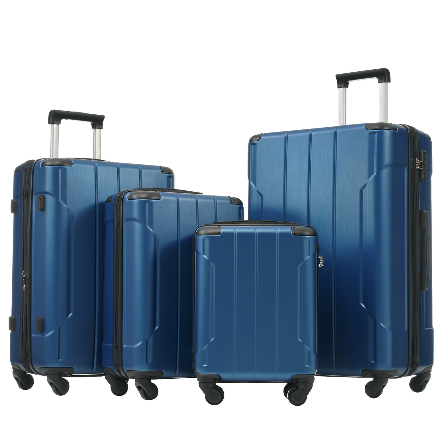 Hardshell Luggage Sets 6 Piece Suitcase Set, Expandable Lightweight Suitcases with Wheels, TSA Lock for Men Women, Blue