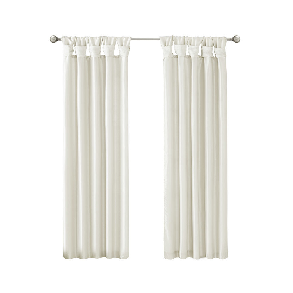 Twist Tab Lined Window Curtain Panel