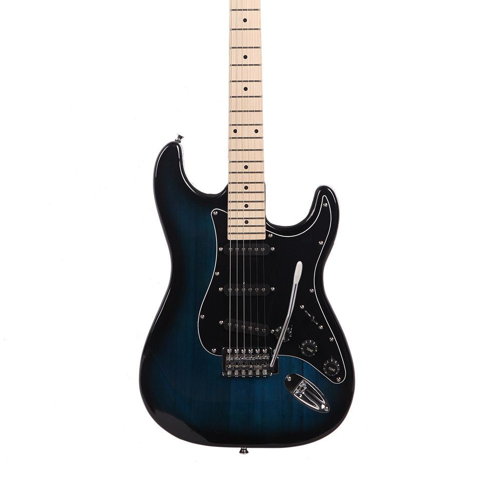 ST Stylish Electric Guitar with Black Pickguard Dark Blue