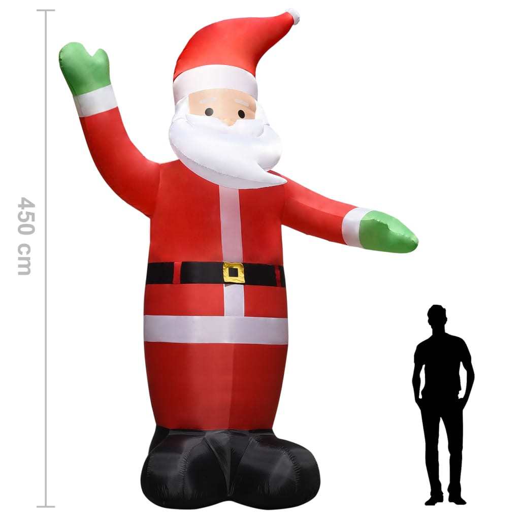 Inflatable Santa Claus with LEDs Christmas Decoration IP44 14.8'