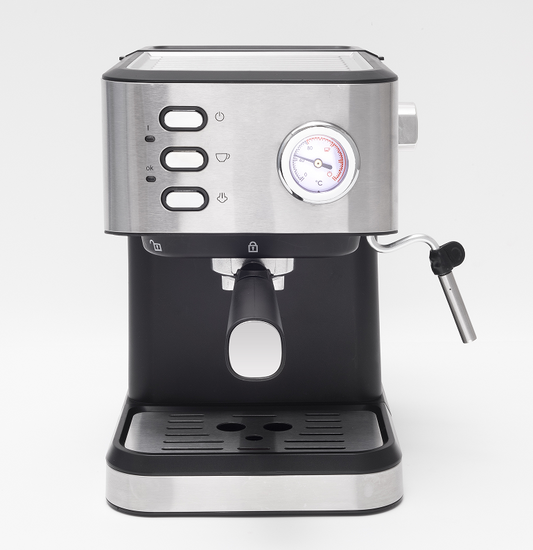 capsule + coffee powder + milk foam three-in-1 coffee machine.  20Bar extract American / cappuccino and other espresso, 1 cup / 2 cup instrument value + mechanical button dual-mode control