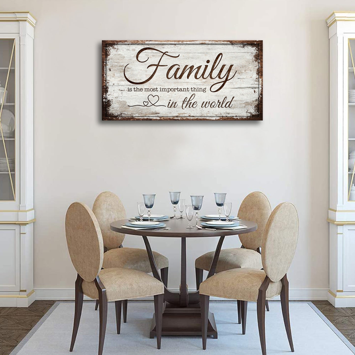 Family is Important Quotes Canvas Wall Art for Living Room|Family Wall Art|Family Prints Signs Framed|Family Wall Decor|Retro Picture Painting Artwork for Bedroom,Dining Room,Farmhouse,Home 20x40