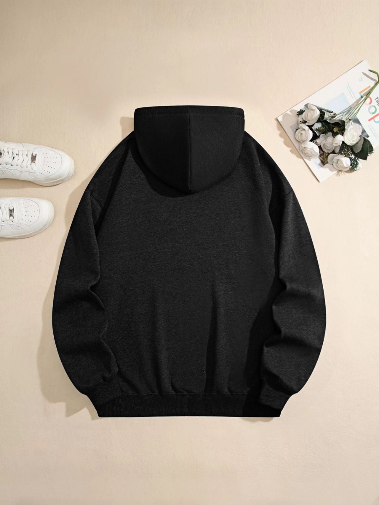 Fashion boys and girls sweatshirt hooded corded sweatshirt.