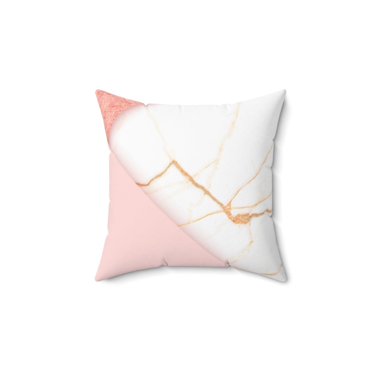 Decorative Throw Pillow Case, Pink Marble Swirl Pattern