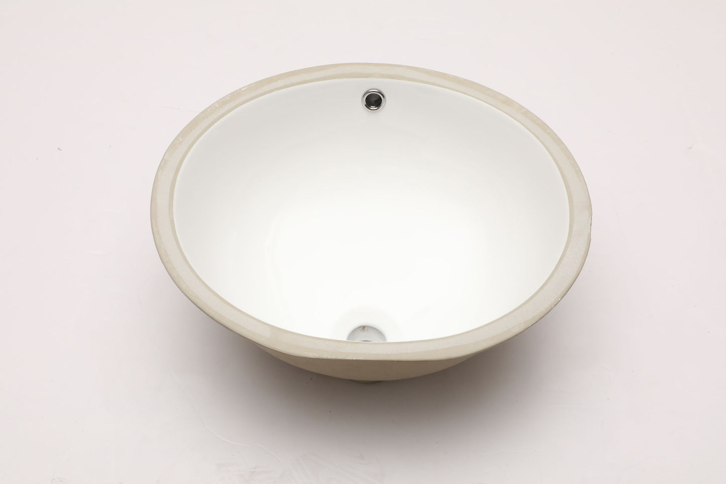 Bathroom Undermount Vessel Sink Pure White Porcelain Ceramic Lavatory Vanity Sink