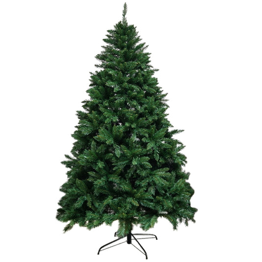 7FT Classic Christmas Tree with 1906 Branch Tips, Flame-Retardant PVC, Environmentally Friendly Artificial