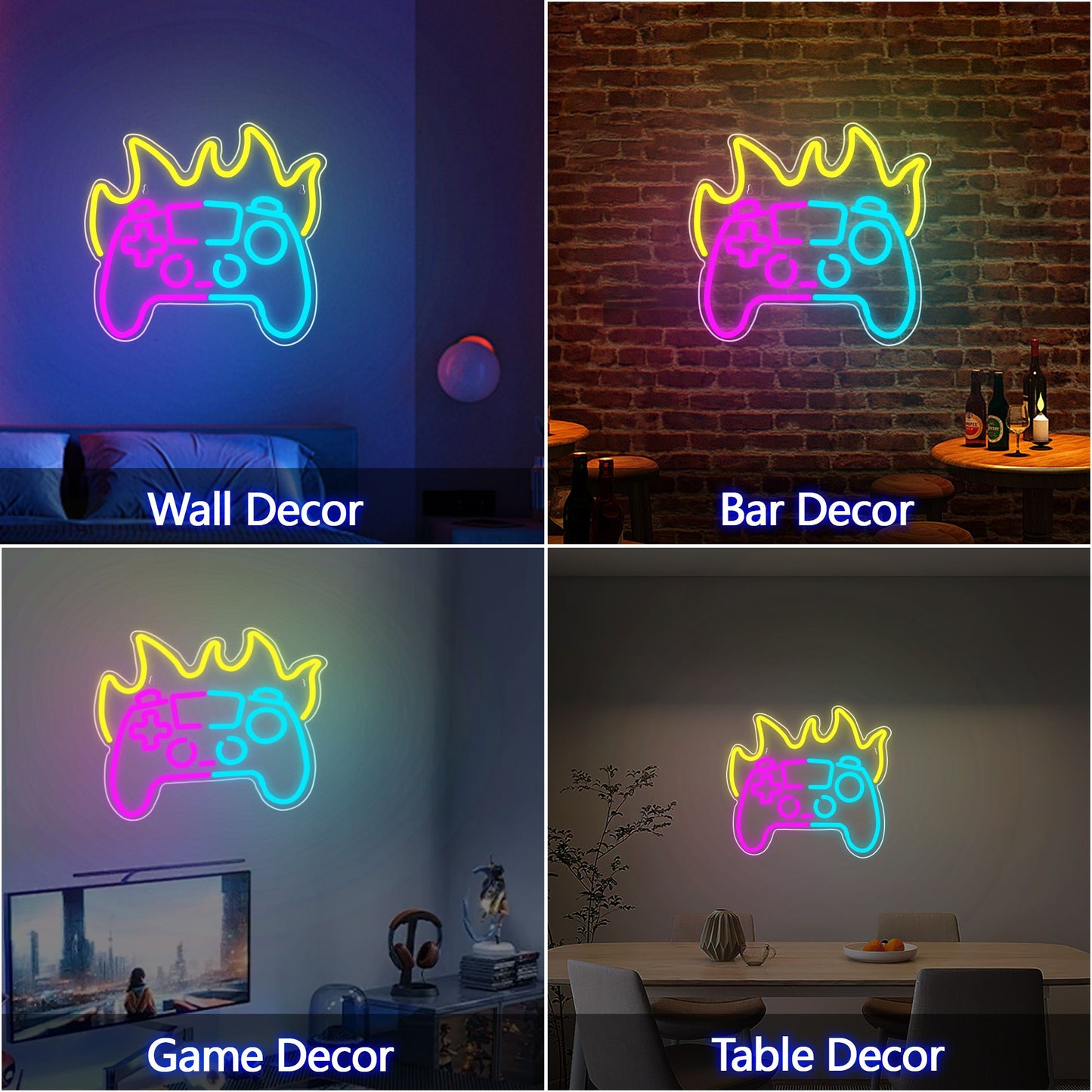 1pc 5V USB Powered Back Plate LED Neon Light for Indoor Room Festival Party,Bedroom,Gameroom