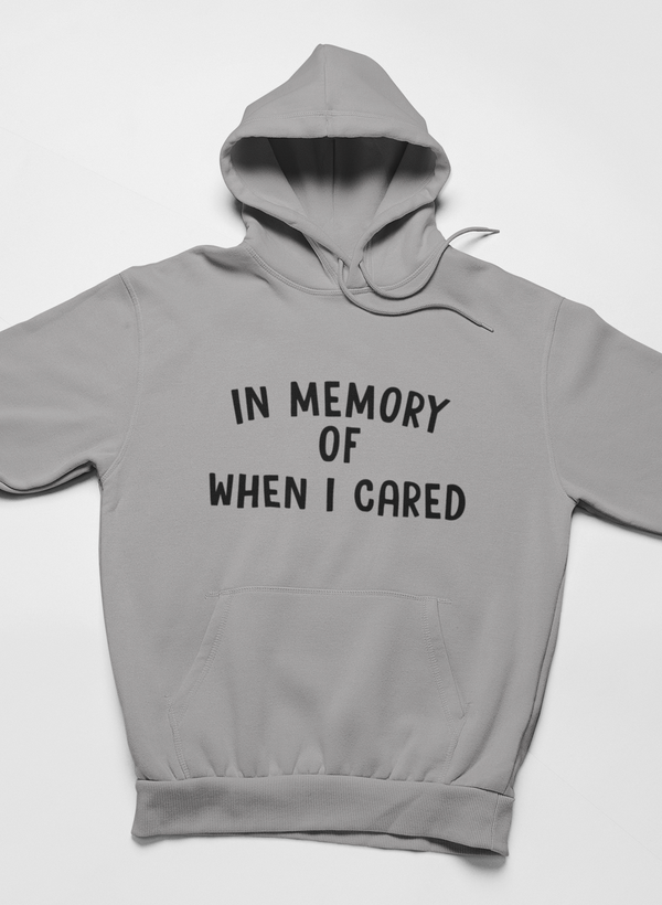 In Memory Of When I Cared Hoodie