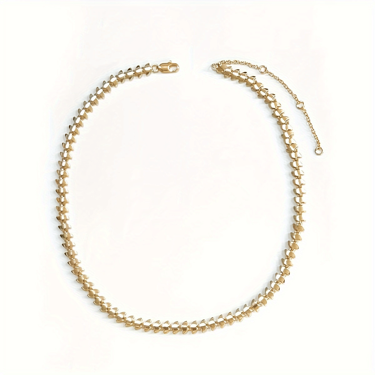 "Gold Laurel Leaf Leaves Lightweight  Chain Link Statement Necklace 18-20 Long For Women"