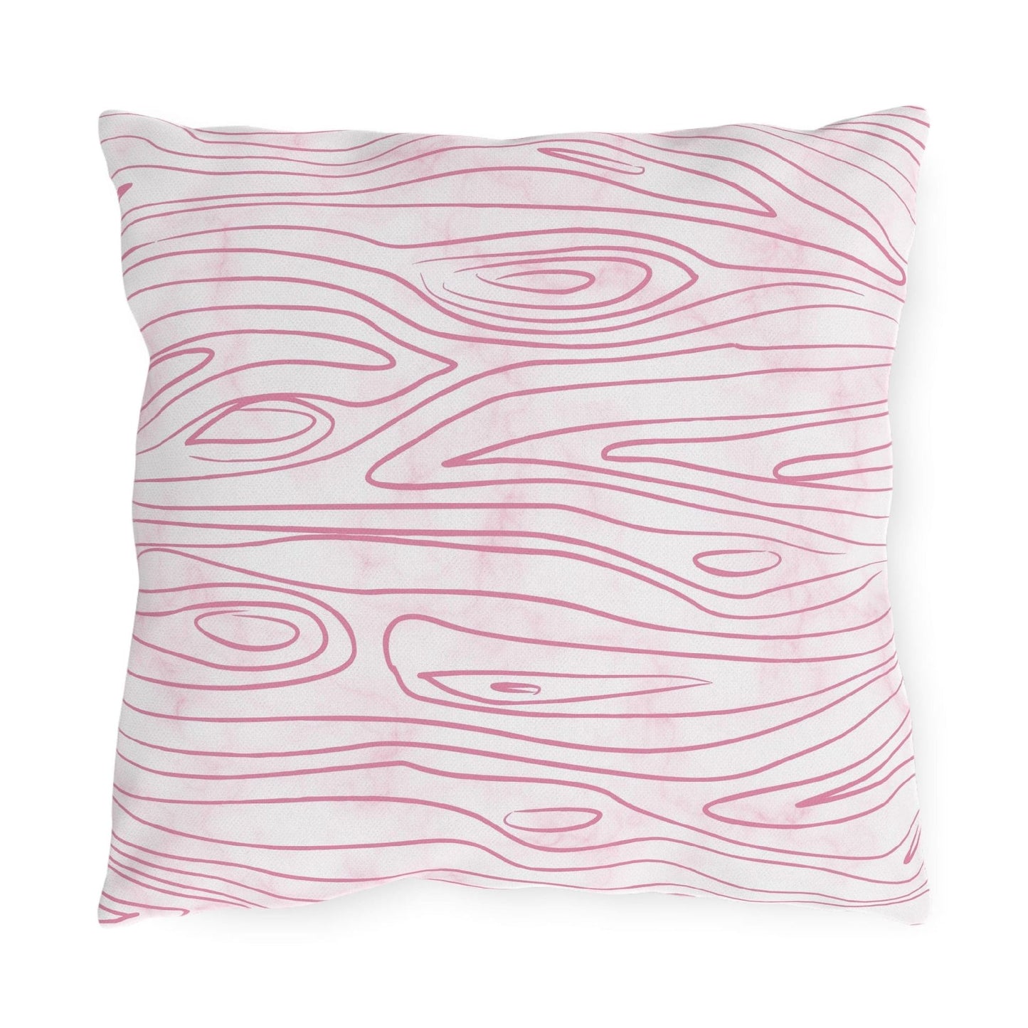 Decorative Outdoor Pillows - Set Of 2, Pink Line Art Sketch Print