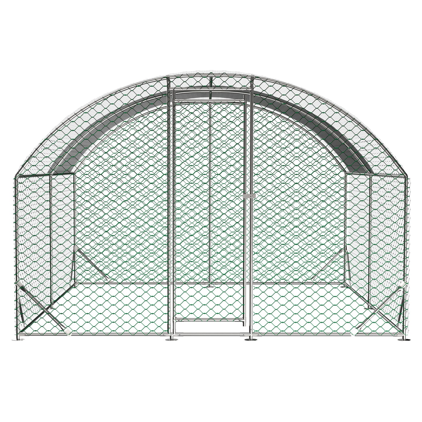 Large Chicken Coop Metal Chicken Run with Waterproof and Anti-UV Cover, Dome Shaped Walk-in Fence Cage Hen House for Outdoor and Yard Farm Use, 1" Tube Diameter, 9.84' x 13.12' x 6.56'