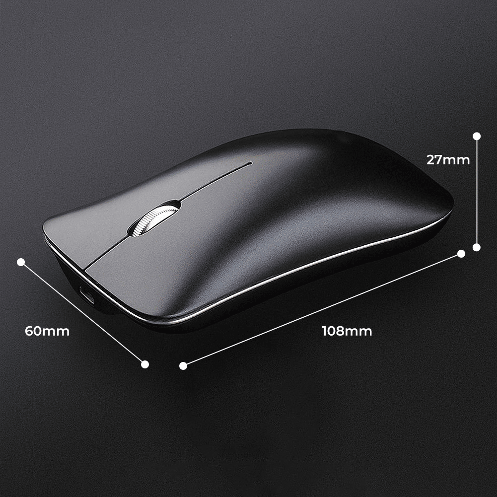 Wireless Slim Mouse,Dual Mode Mouse Wireless Bluetooth 4.0 Mouse Computer Mice Rechargeable with Nano USB Receiver for PC Laptop Android