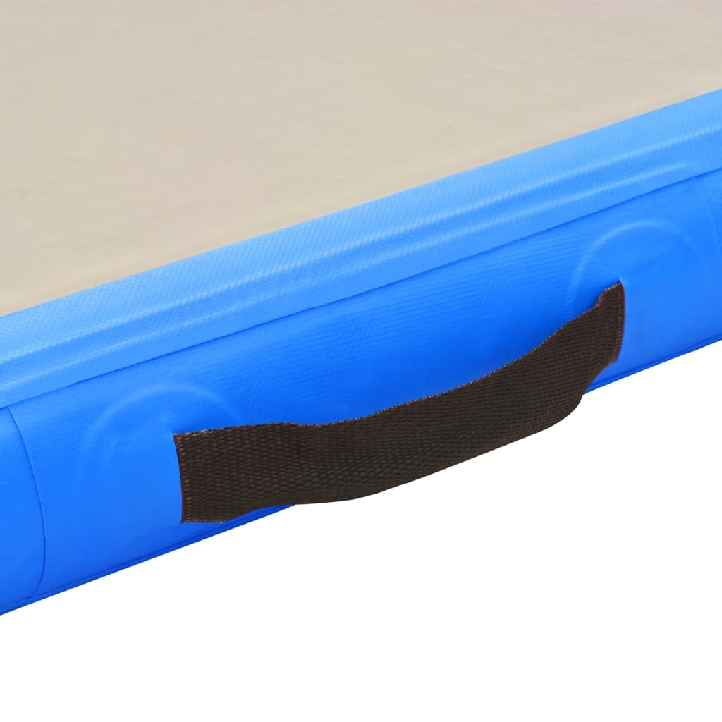 Inflatable Gymnastics Mat with Pump 315"x39.4"x3.9" PVC Blue