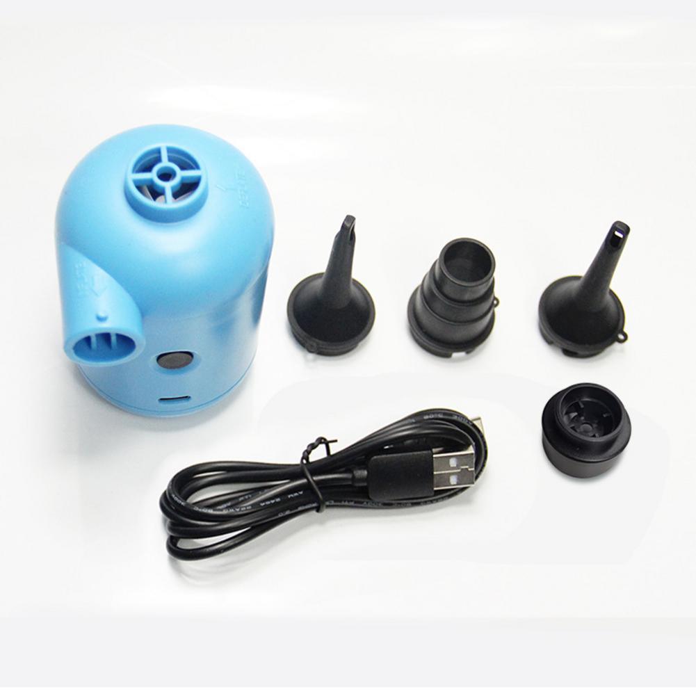 USB Electric Air Pump Portable Air Pump With 3 Nozzles Inflator For Swimming Pool Air Mattress Inflatable Boat