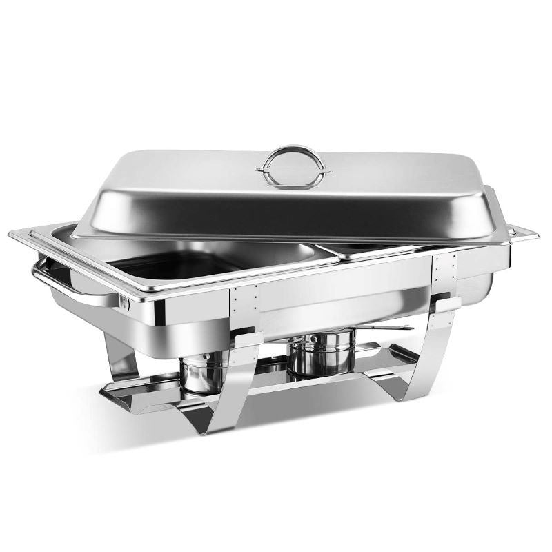 9 Quart 2 Packs Chafing Dish Chafer Dishes Buffet Set Stainless Steel Rectangular Chafing Dish Set