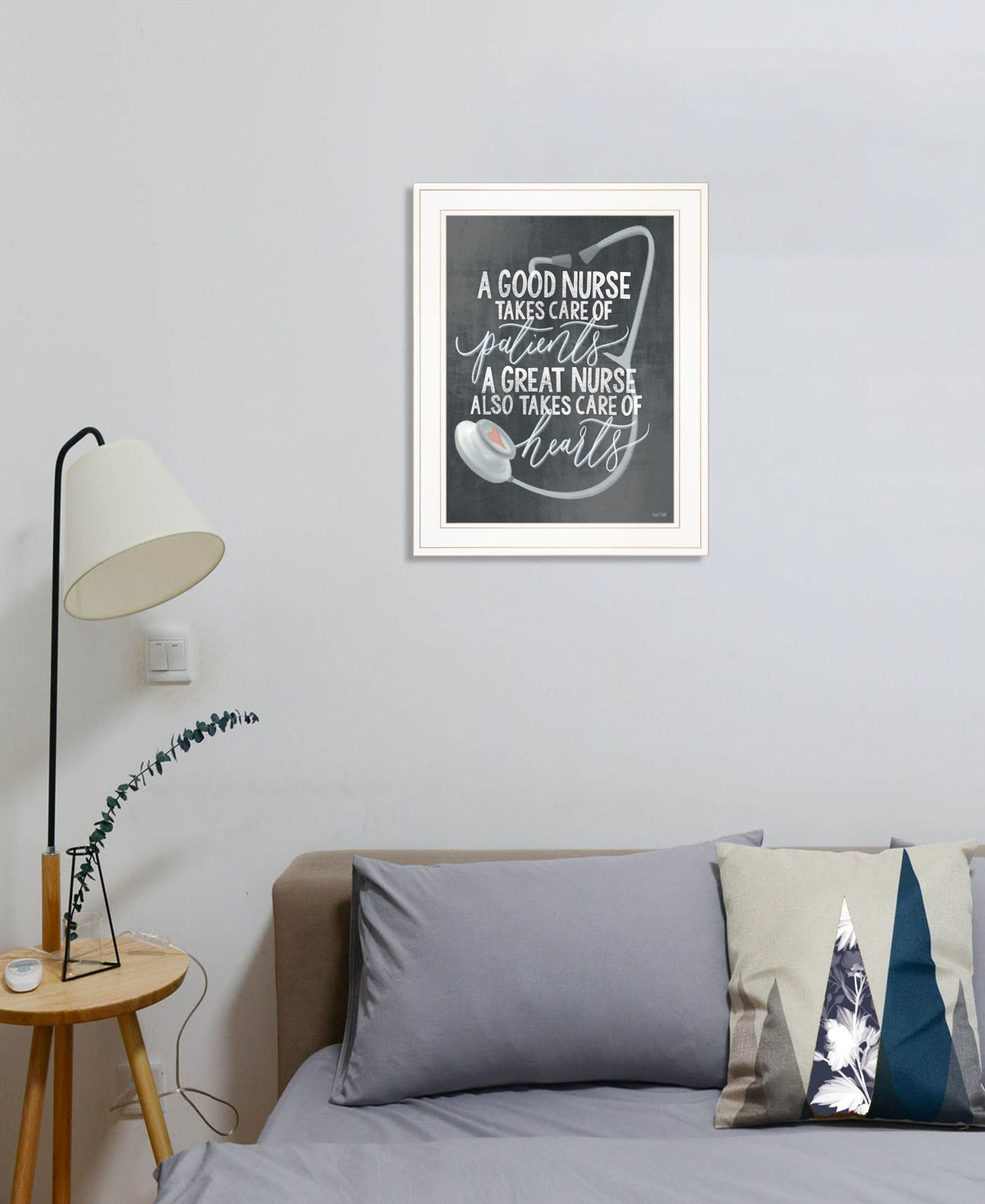 "A Nurse's Heart" by House Fenway, Ready to Hang Framed Print, White Frame
