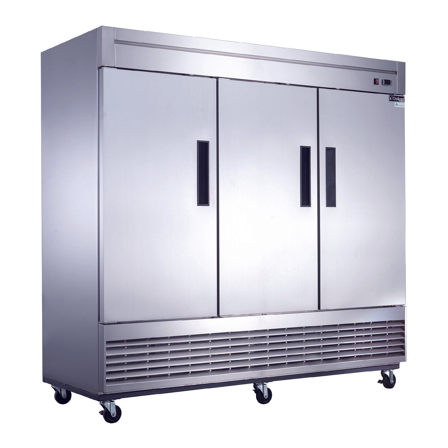 Dukers Commercial Triple Door Bottom Mounted Upright Reach-in Freezer in Stainless Steel 64.8cu.ft.