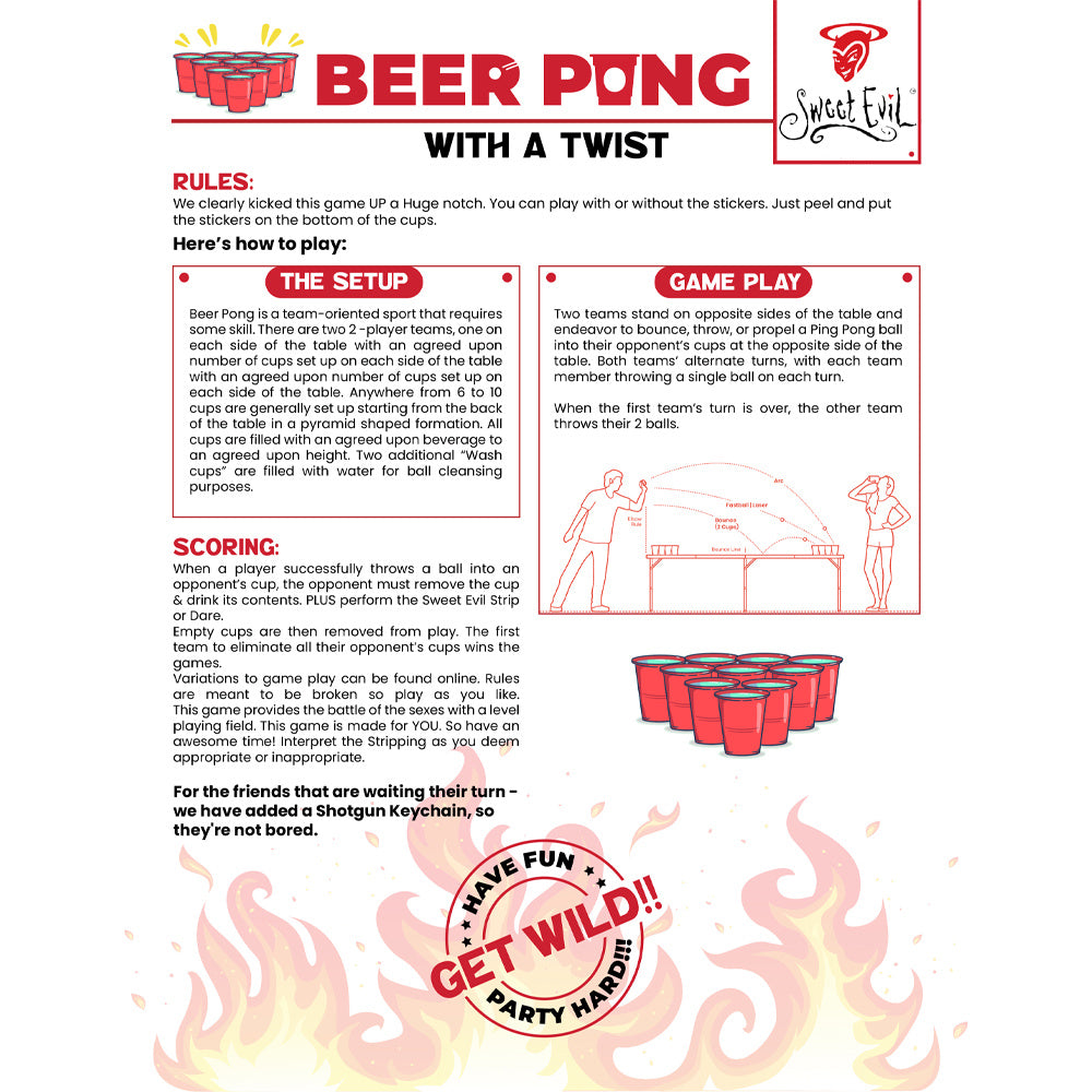 Beer Pong Set - Drinking Game Beer Pong