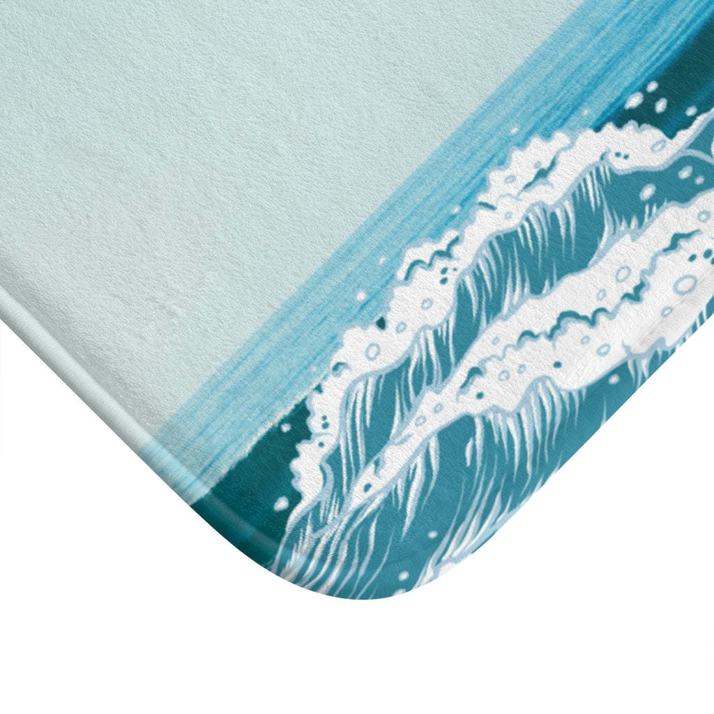 Ocean Waves Bath Mat