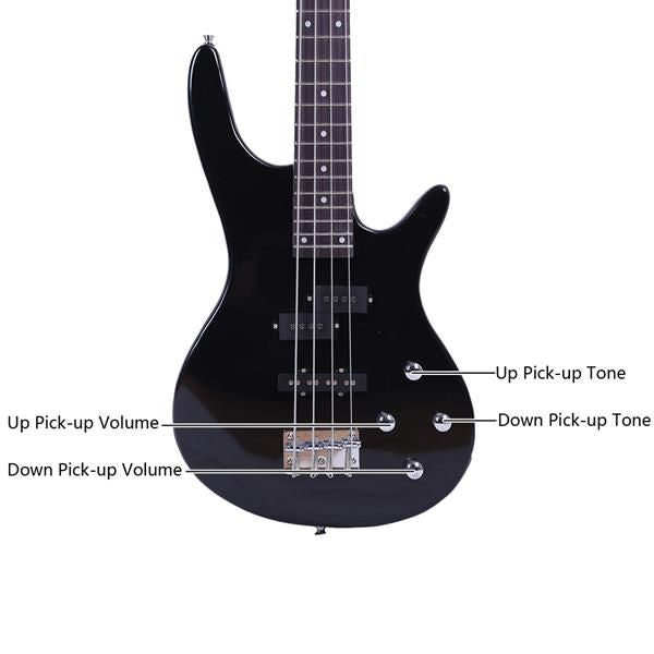 Exquisite Stylish IB Bass with Power Line and Wrench Tool Black