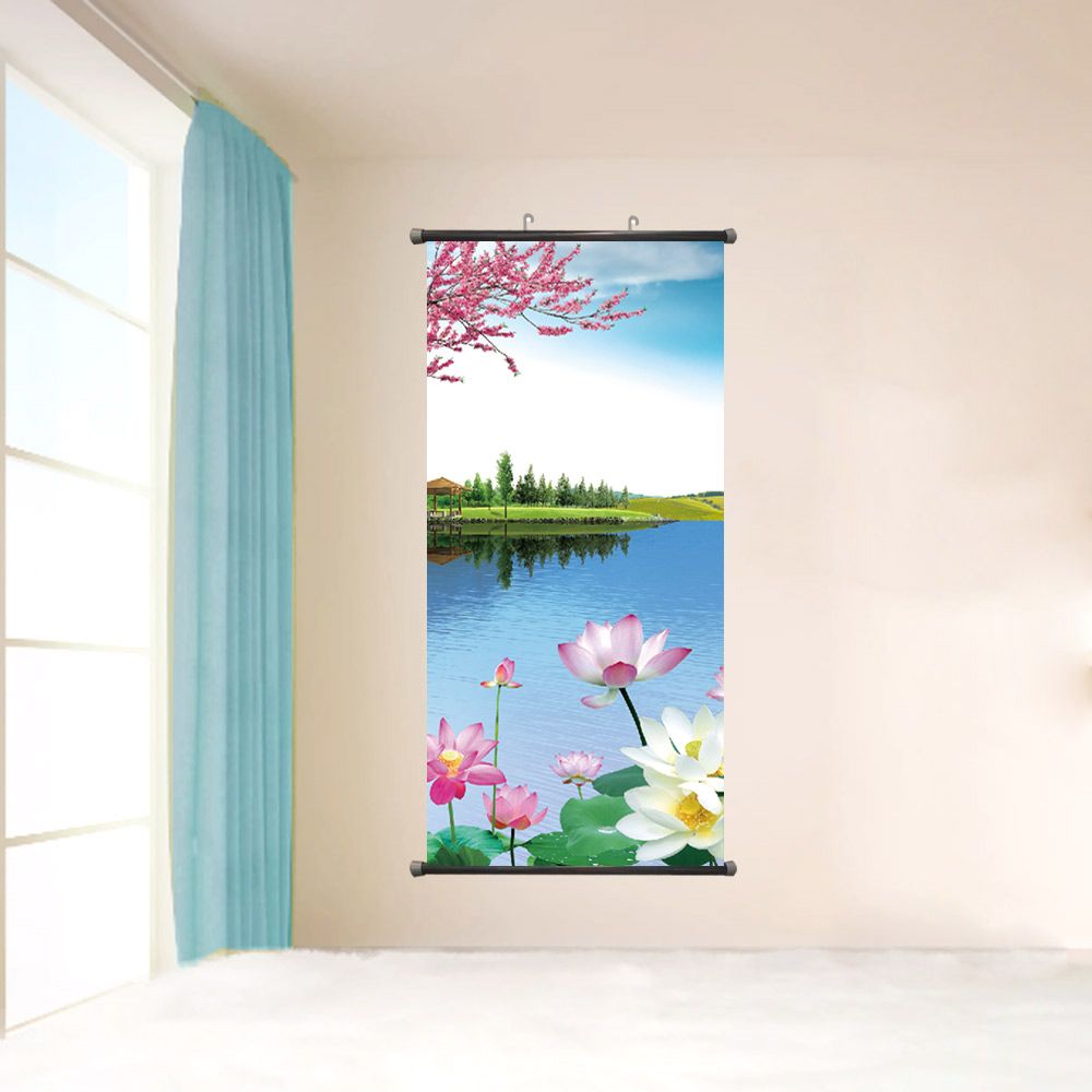 US Cloth Hanging Painting Decoration Artwork Picture Non Fading Lake Mountain Nature Scenerys Modern Landscape Poster Custom Art Canvas Print Wall Decor Photo Office Home Living Room Bedroom