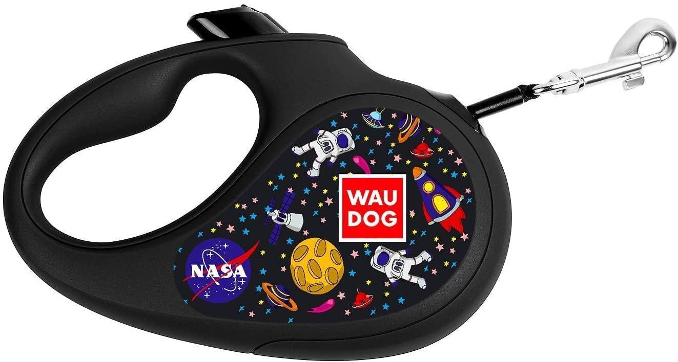 Retractable Dog Leash 16 Ft 360° Tangle Free Heavy Duty Pet Walking Leash for M Size for Small Medium Dog or Cat with One Handed Brake Pause Lock NASA Design