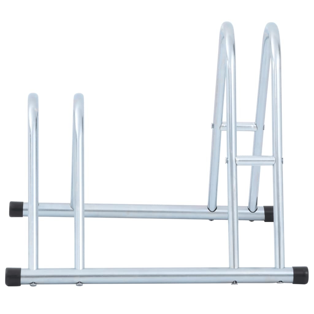 Bicycle Stand for 2 Bikes Floor Freestanding Galvanized Steel