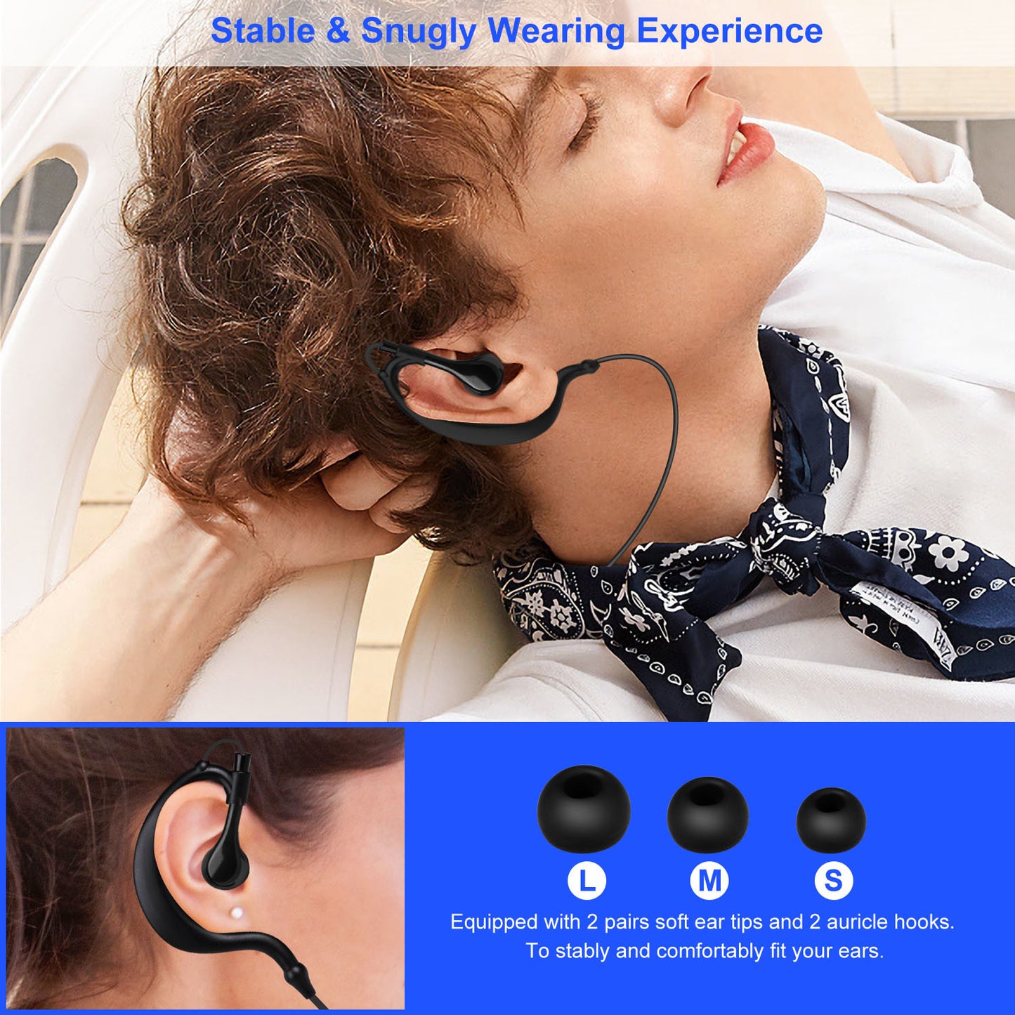 Wireless Headsets V4.1 Sport In-Ear Stereo Headphones Sweat-proof Neckband Earbuds