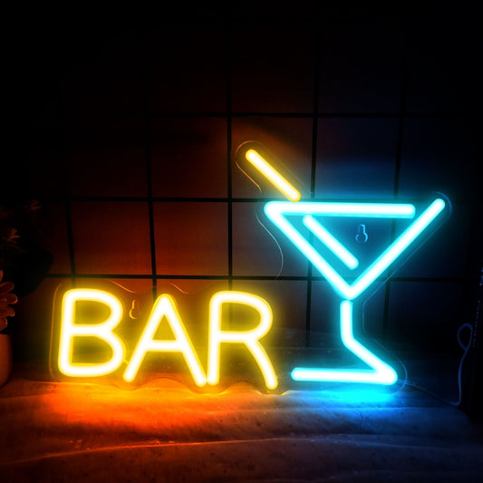 1pc USB LED BAR Neon Sign for Gaming Zone - Wall Decor, Game Room, Bedroom, Bar, and Man Cave Decor - Colorful Gaming Light Up Sign