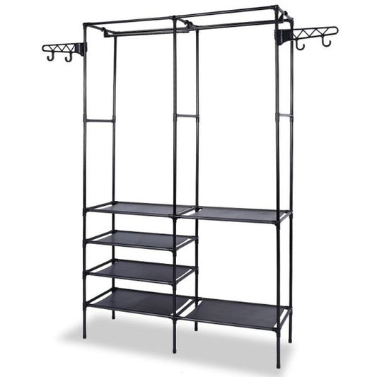 Metal clothes hanger, shoe and clothing sorting rack, independent multifunctional wardrobe