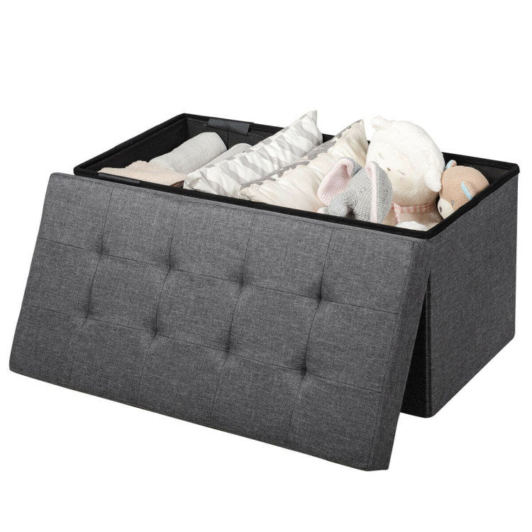 31.5 Inch Storage Ottoman Footrest with Removable Storage Bin