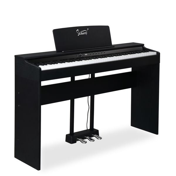 [Do Not Sell on Amazon]Glarry GDP-105 88 Keys Standard Full Weighted Keyboards Digital Piano with Furniture Stand, Power Adapter, Triple Pedals, Headphone, for All Experience Levels Black