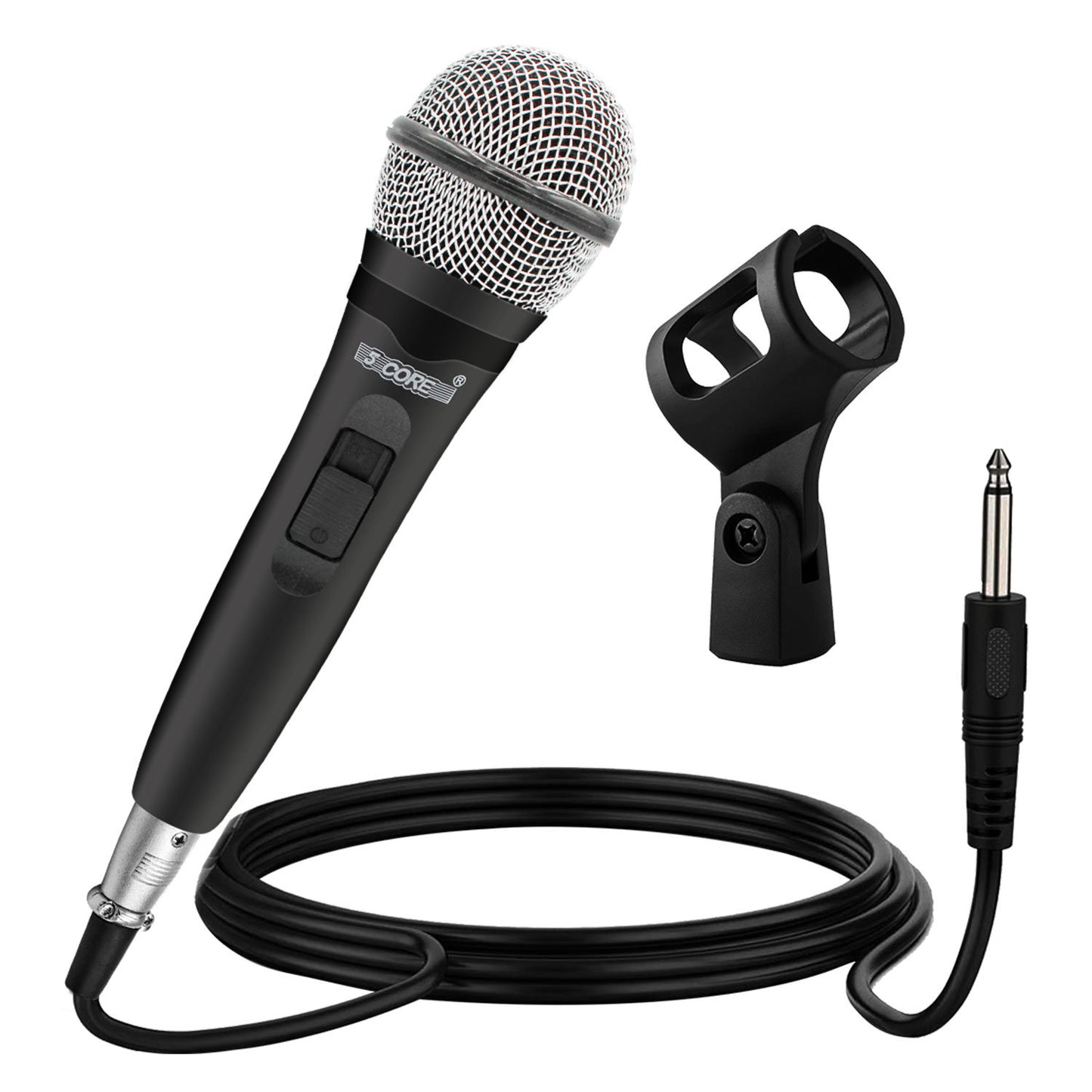 5 Core Microphone XLR Dynamic Mic Karaoke Singing Handheld Microfono Wired Professional Unidirectional 1/4 Plug In Cord Connection for Vocal DJ Music - PM 600