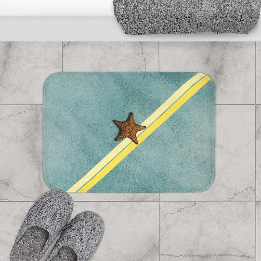 Starfish on the Beach Abstract Bath Mat Home Accents