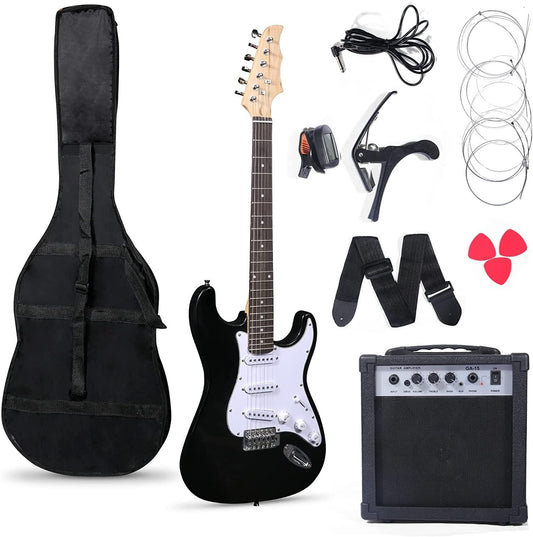 39 Inch Full-size Electric Guitar Starter Kit for Teenager and Adult, Beginner Guitar with 10W Amplifier