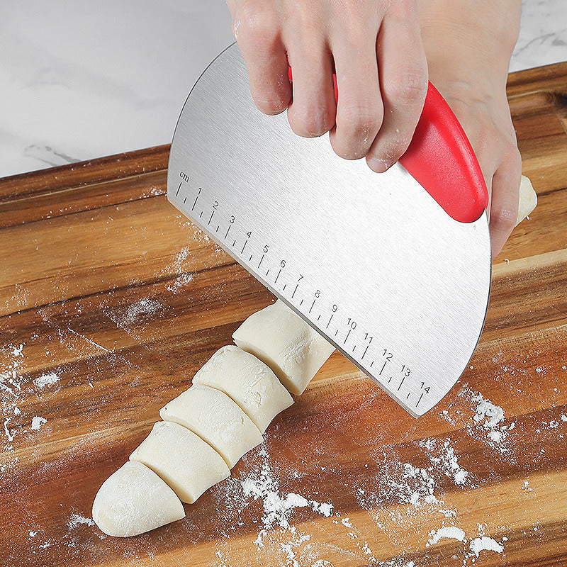 With scale flour dough cutter milk tie sugar not cut dough knife baking tools stainless steel single-sided cut