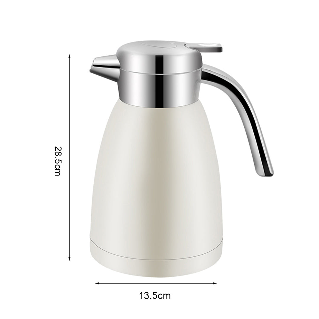 SOGA 2.2L Stainless Steel Insulated Vacuum Flask Coffee Water Jug Thermal White