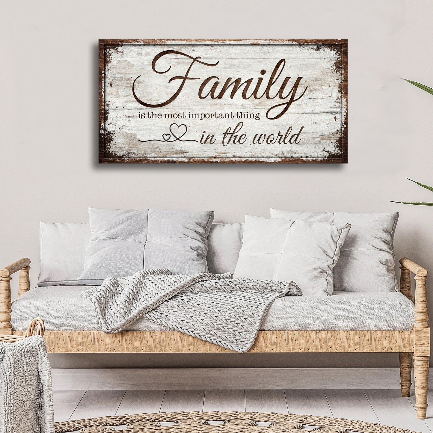 Family is Important Quotes Canvas Wall Art for Living Room|Family Wall Art|Family Prints Signs Framed|Family Wall Decor|Retro Picture Painting Artwork for Bedroom,Dining Room,Farmhouse,Home 20x40