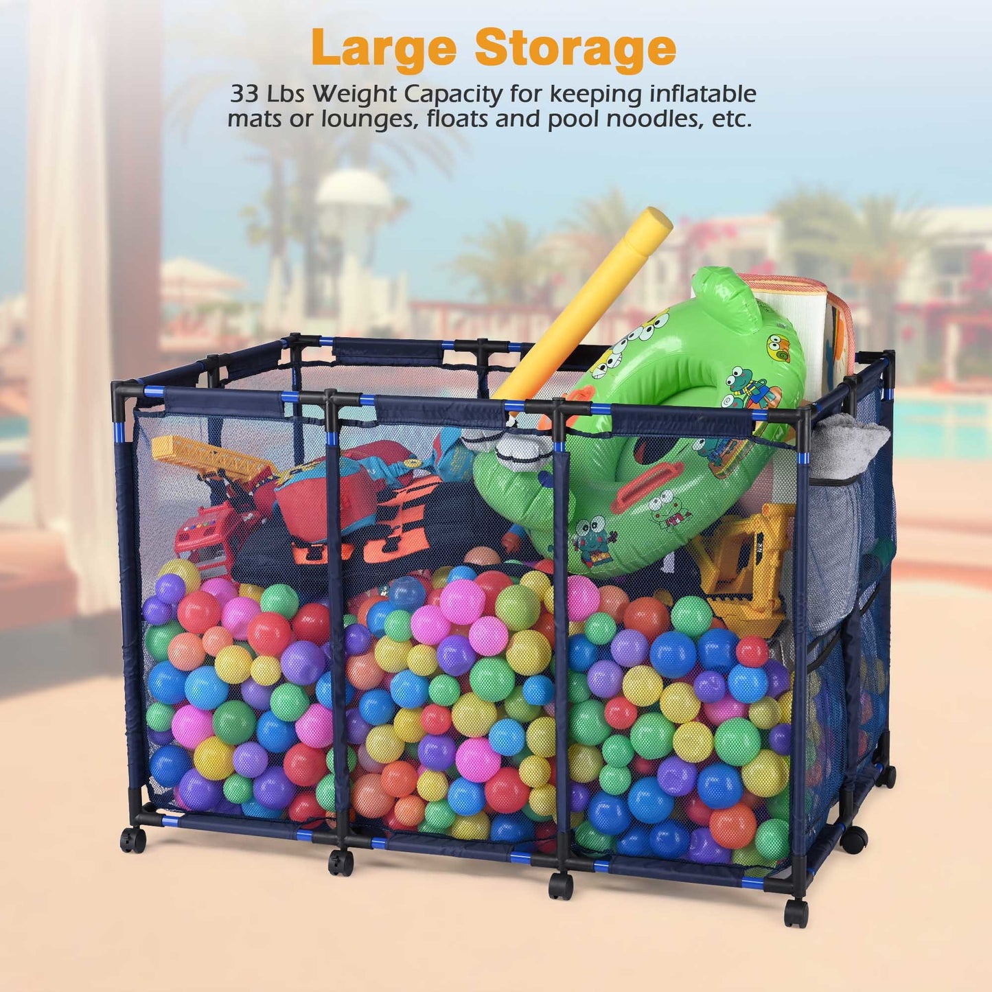 Mesh Pool Storage Bin | 06PSB003-4730-03.V1 Upgraded Version